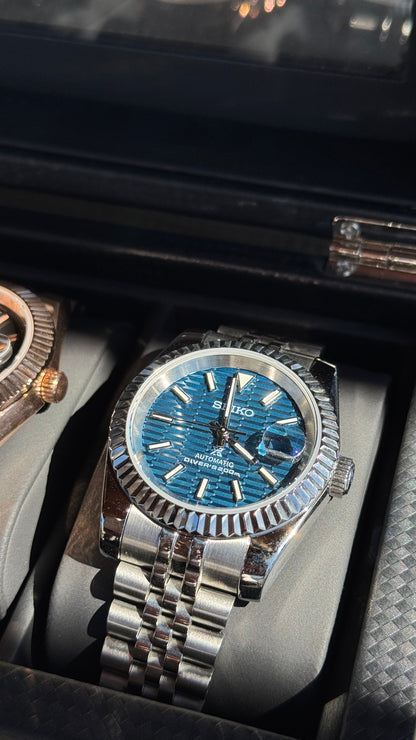 Blue Motif Dive Dial PerpetualDate Stainless Steel