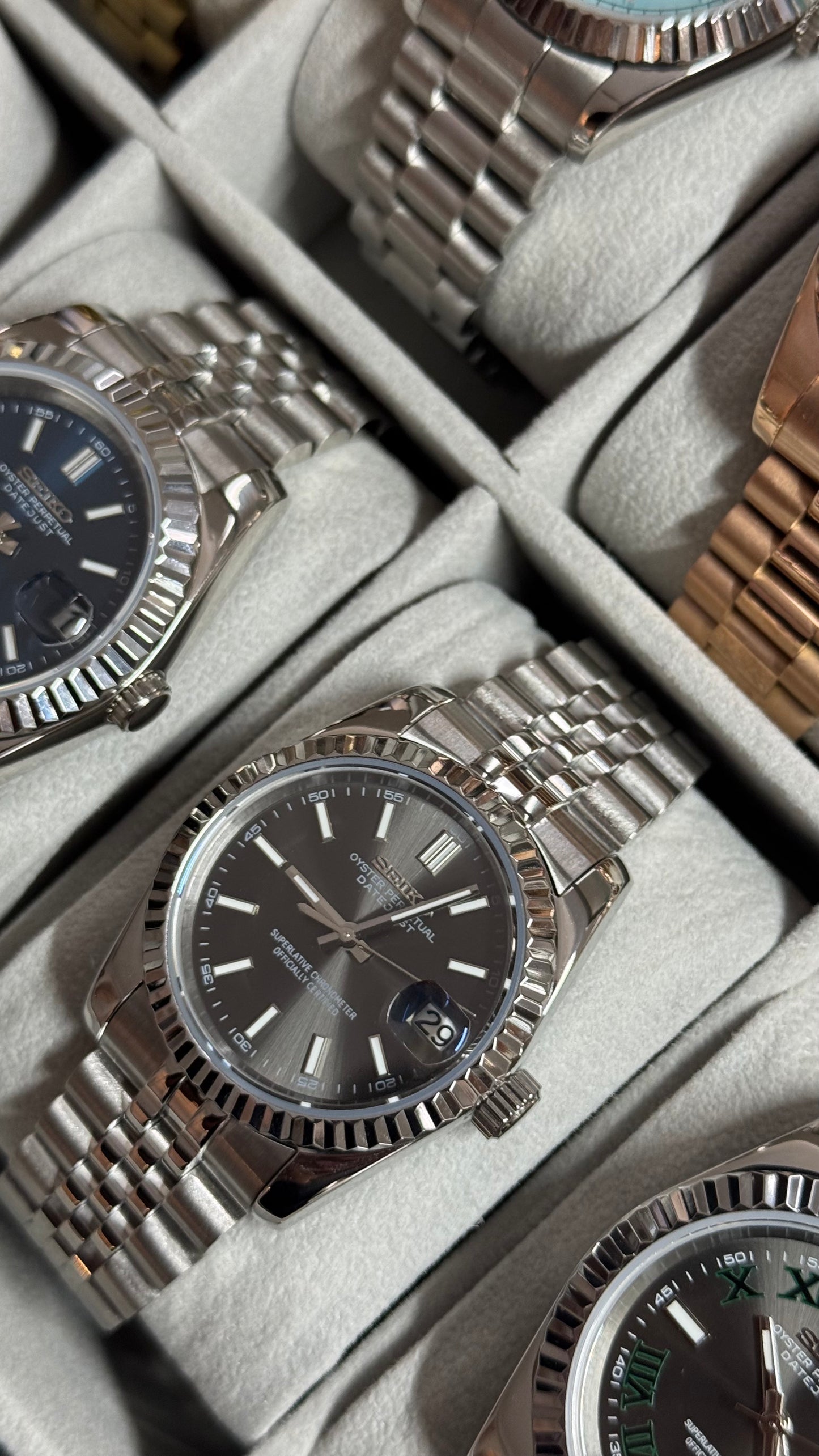 Platinum Dial PerpetualDate Stainless Steel