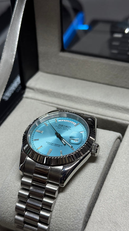 Ice Blue Diamond Dial PerpetualDay Stainless Steel