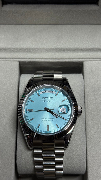 Ice Blue Diamond Dial PerpetualDay Stainless Steel