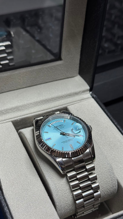 Ice Blue Diamond Dial PerpetualDay Stainless Steel