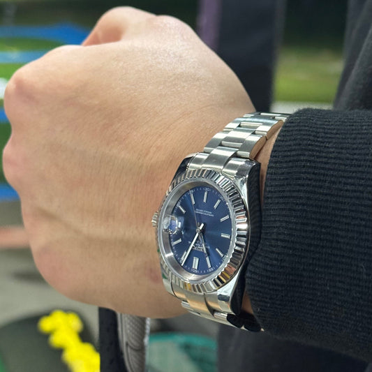 Classic Blue Perpetual SeikoJust Stainless Steel