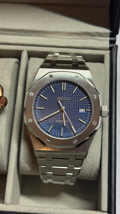 Blue Dial Perpetual Oak Stainless Steel
