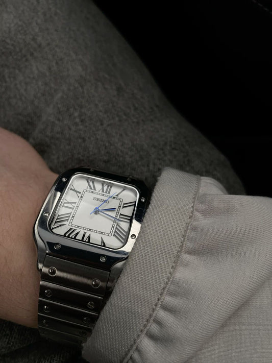 White Dial Perpetual SeikoSantos Stainless Steel