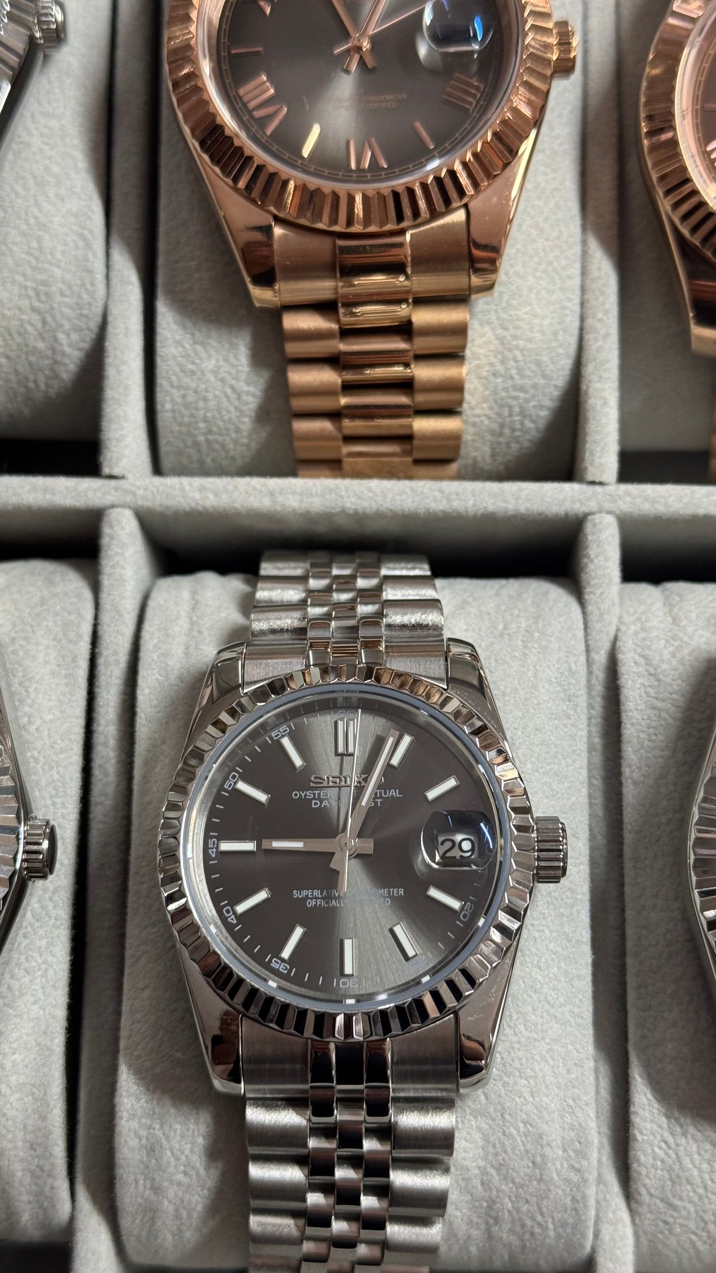 Platinum Dial PerpetualDate Stainless Steel