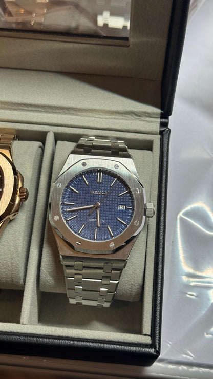 Blue Dial Perpetual Oak Stainless Steel