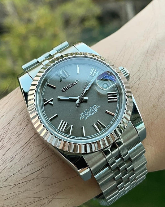 Rhodium Roman Dial PerpetualDate Stainless Steel