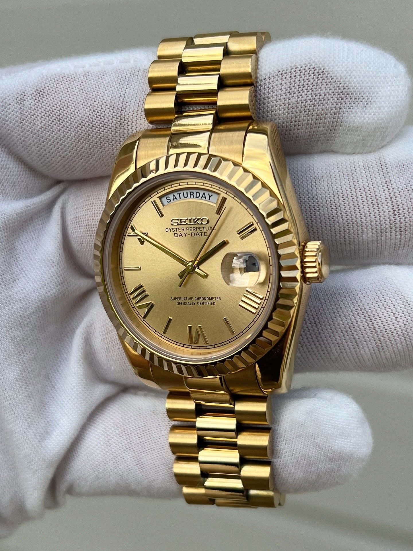 Champagne Roman Dial PerpetualDay Gold