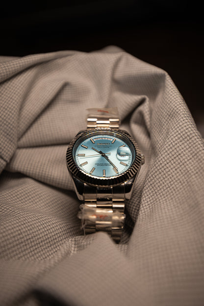Ice Blue Perpetual SeikoDay Stainless Steel