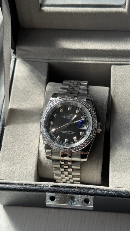 Shadow Diamond Dial PerpetualDate Diamond Bezel Stainless Steel