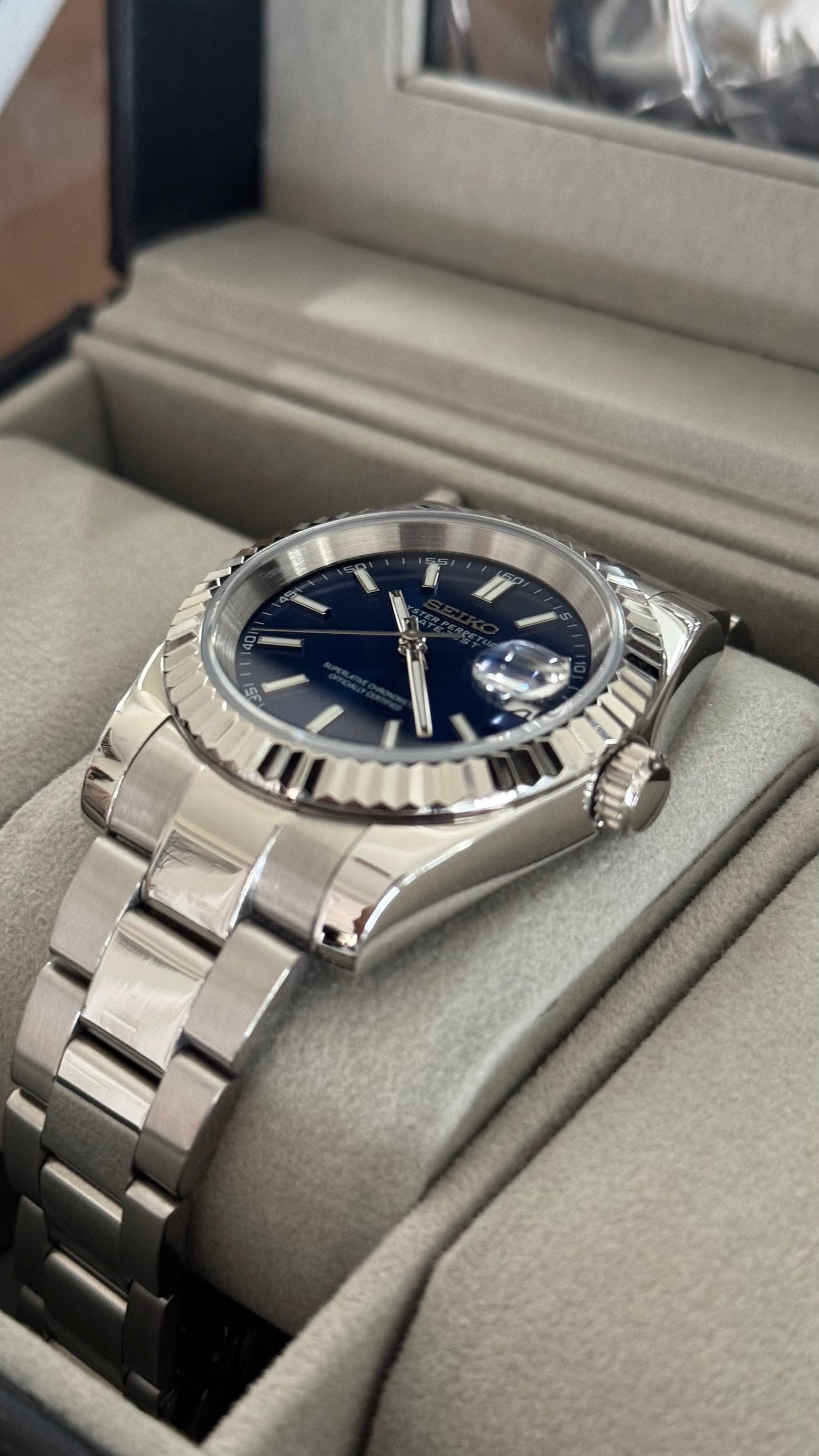 Rich Blue PerpetualDate Stainless Steel