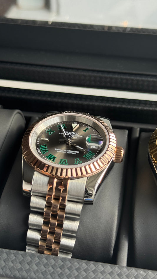 Wimbledon Dial Perpetual Seikojust Two Tone Rose Gold