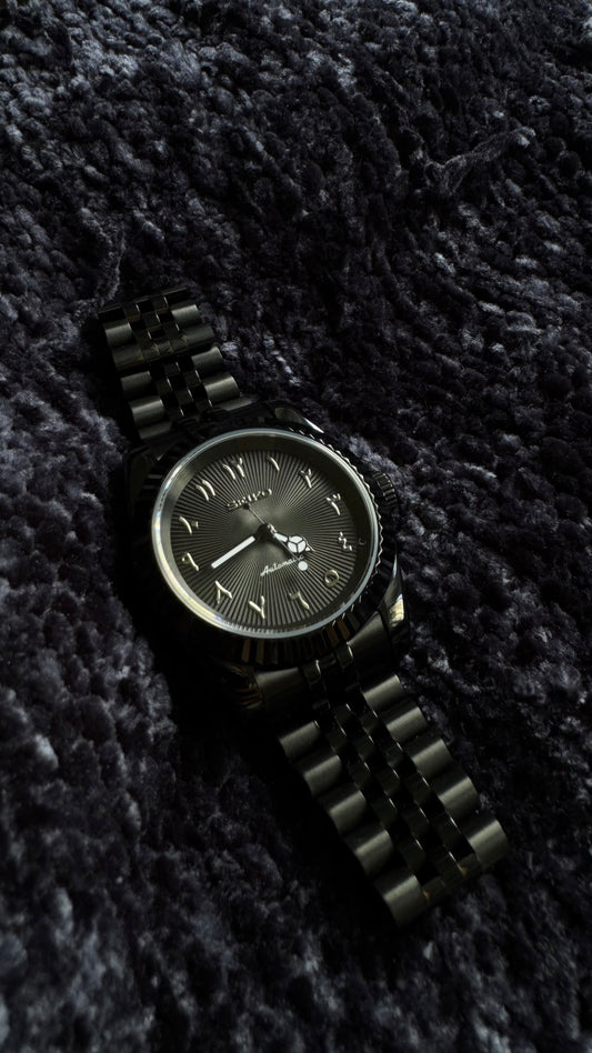 Blacked Out Textured Arabic Dial PerpetualNoDate