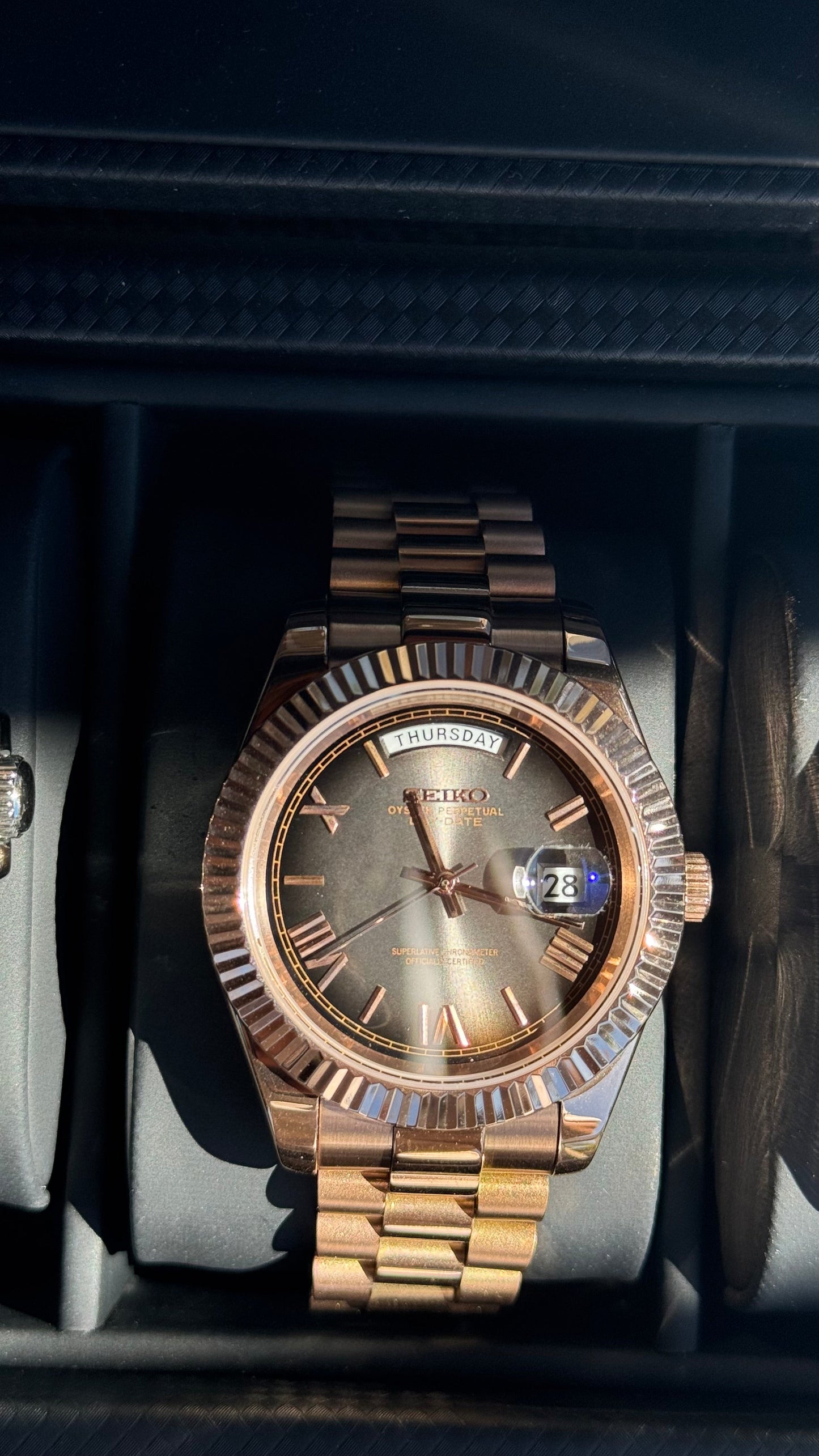 Ombre Dial PerpetualDay Rose Gold
