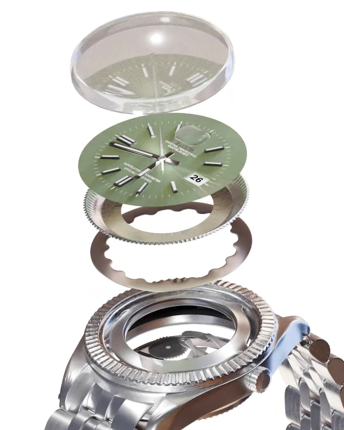 Olive Green PerpetualDate Stainless Steel