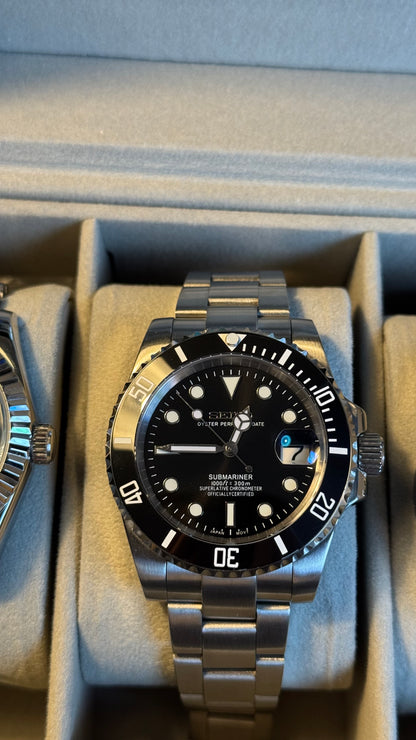 Black Dial Perpetual SeikoSub Stainless Steel