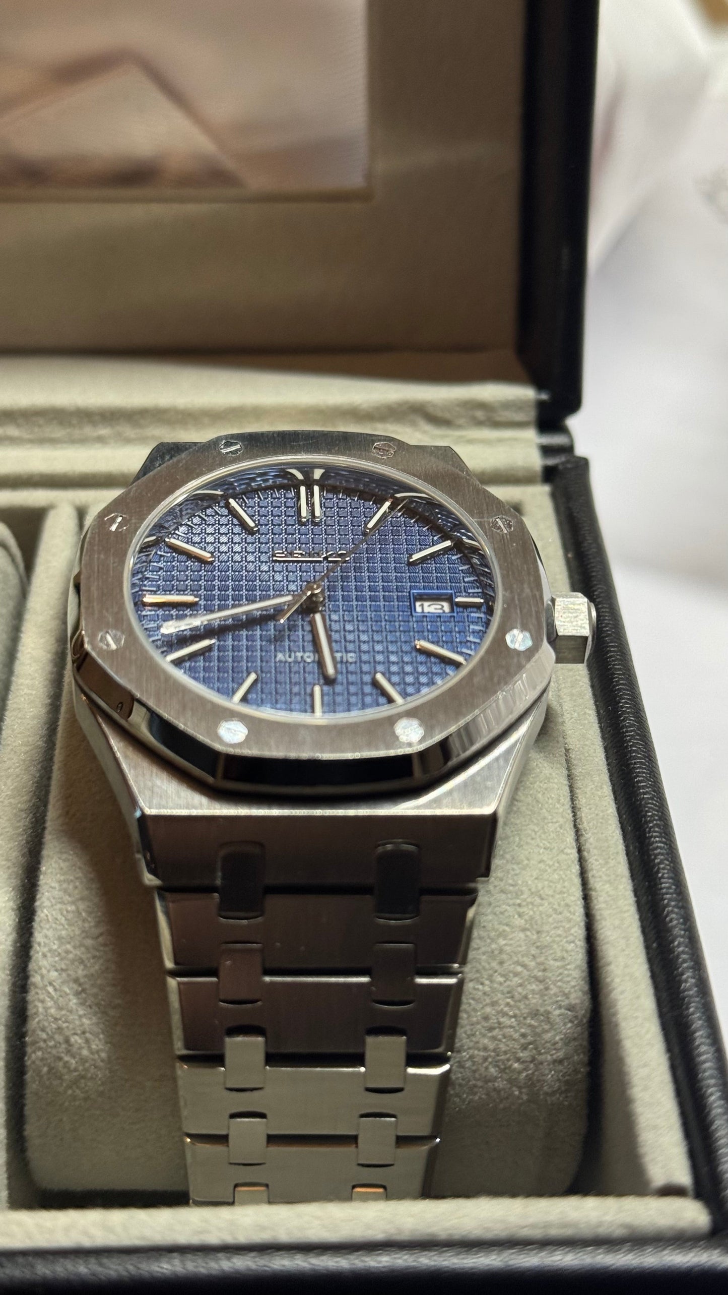 Blue Dial Perpetual Oak Stainless Steel
