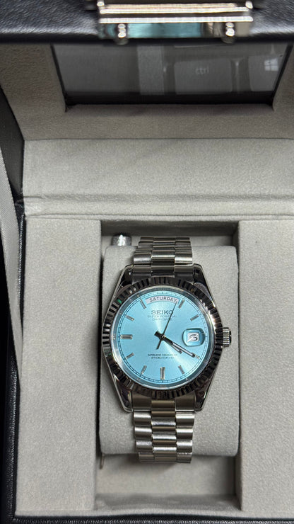 Ice Blue Diamond Dial PerpetualDay Stainless Steel