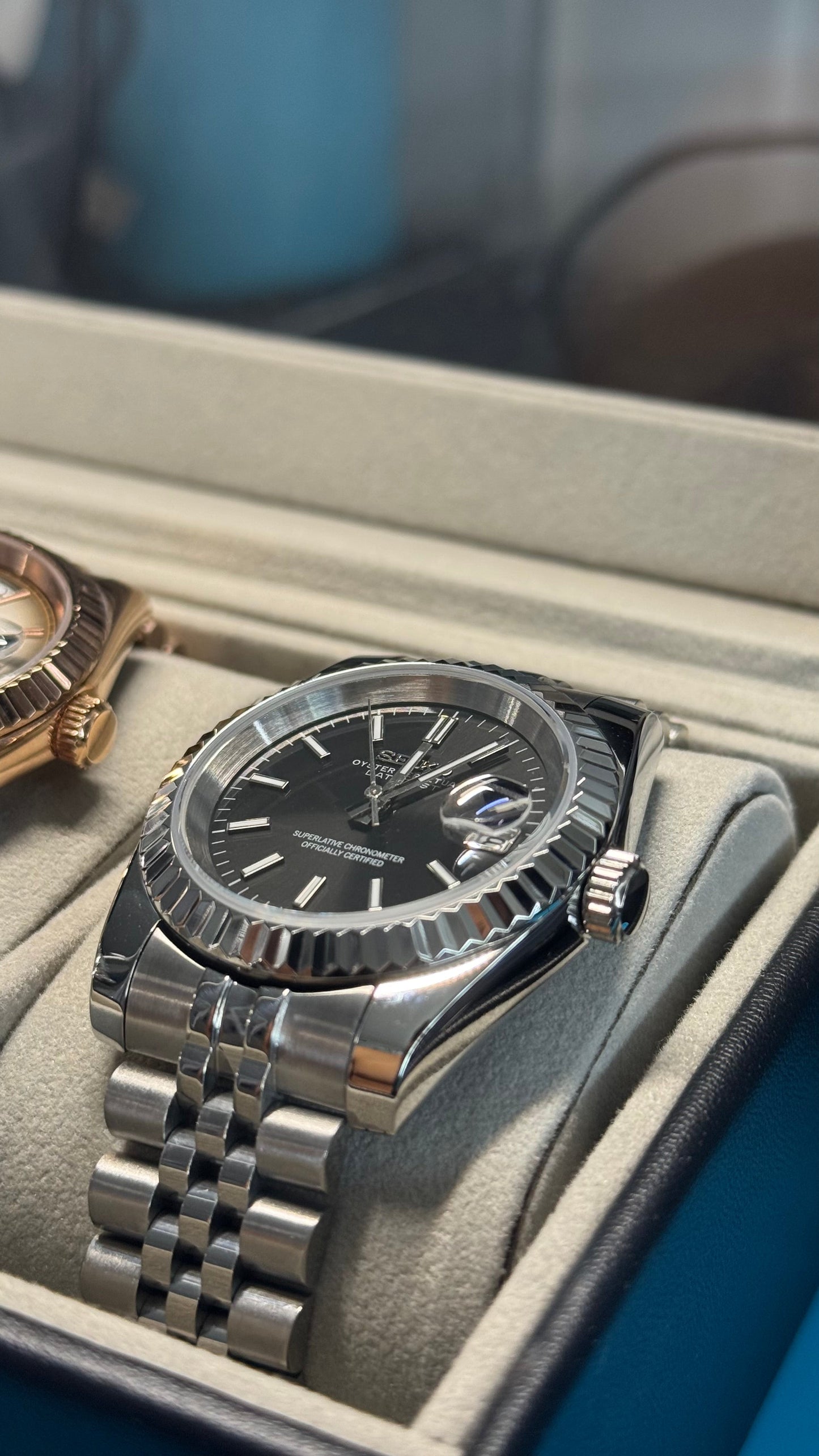 Classic Black PerpetualDate Stainless Steel