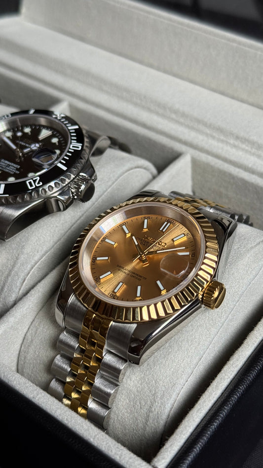 Champagne Dial Perpetual SeikoJust Two Tone Gold