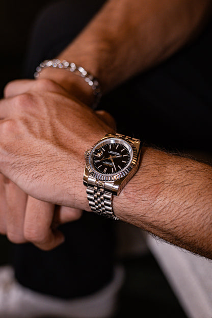 Classic Black PerpetualDate Stainless Steel