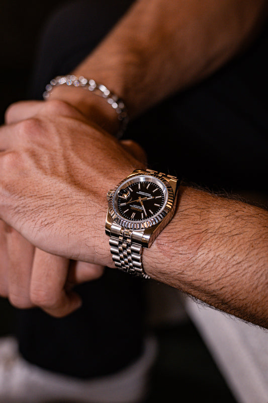 Classic Black PerpetualDate Stainless Steel