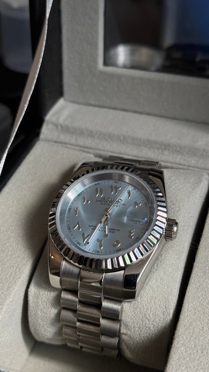 Ice Blue Arabic Dial PerpetualDate Stainless Steel