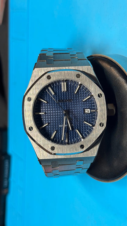 Blue Dial Perpetual Oak Stainless Steel