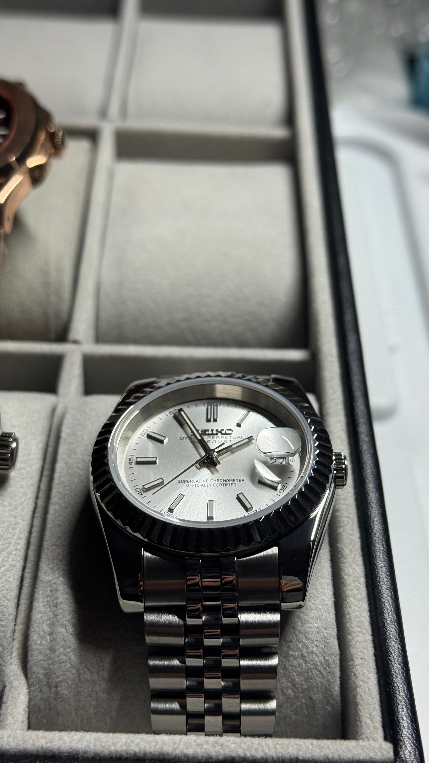 Classic White PerpetualDate Stainless Steel
