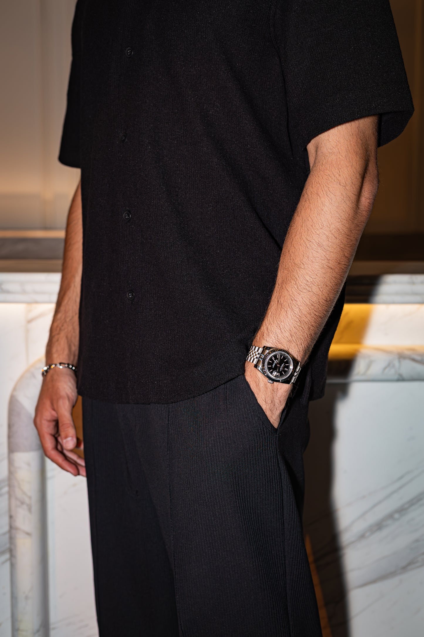 Classic Black PerpetualDate Stainless Steel