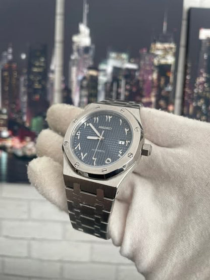 Blue Arabic Dial Perpetual Oak Stainless Steel