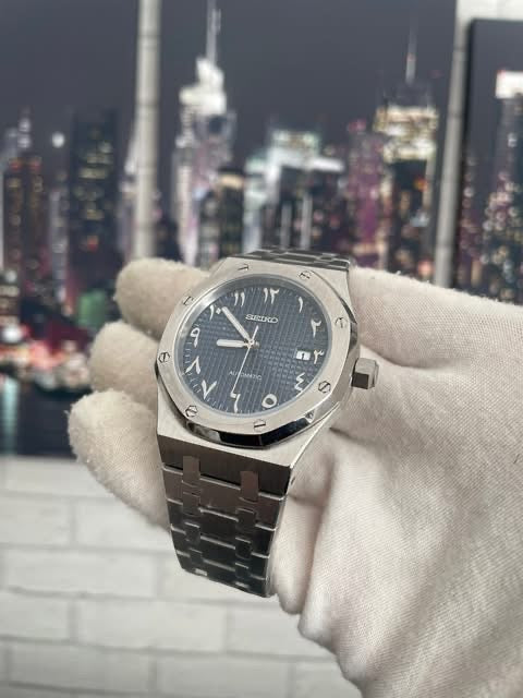 Blue Arabic Dial Perpetual Oak Stainless Steel
