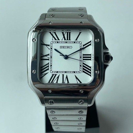 White Dial Perpetual SeikoSantos Stainless Steel