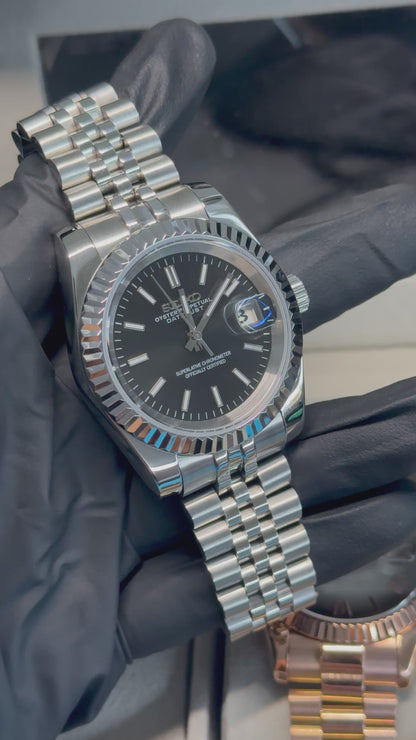 Classic Black PerpetualDate Stainless Steel