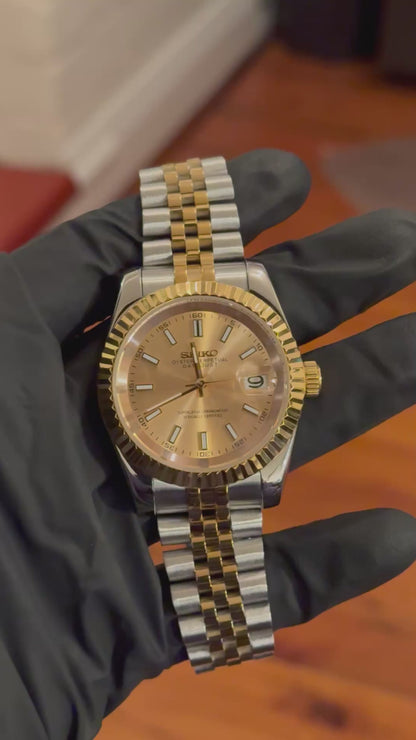 Champagne Dial Perpetual SeikoJust Two Tone Gold