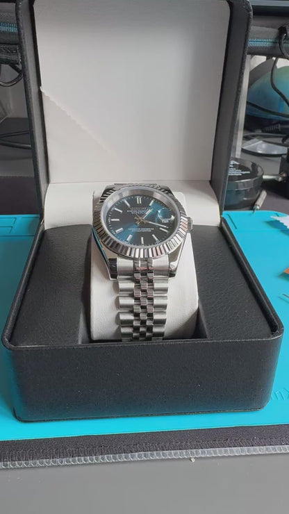 Classic Blue Perpetual SeikoJust Stainless Steel
